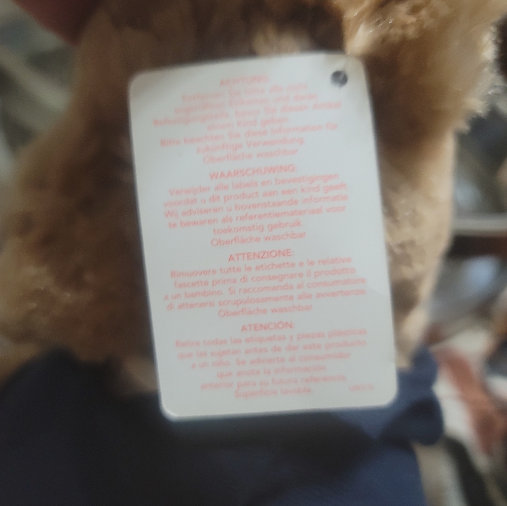 Plush  Burberry Teddy Bear with Blue Nova Check   Authentic 2010 - Picture 5 of 8